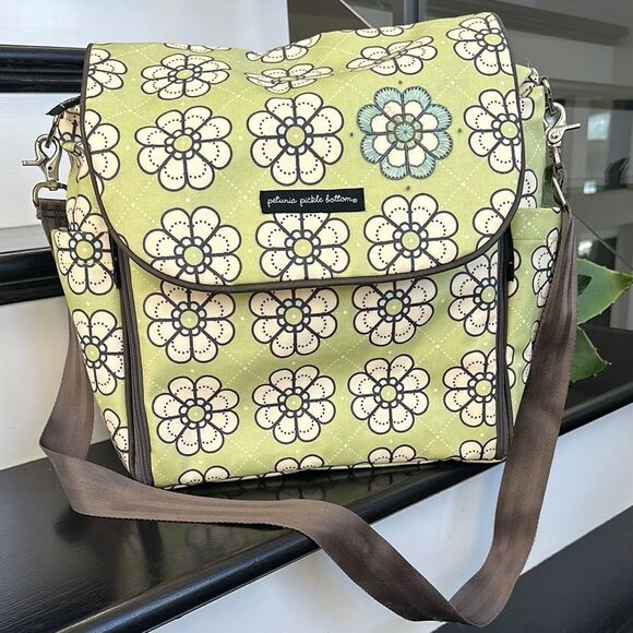 Petunia Pickle Bottom Green and Brown Baby Bag - Picture 1 of 8